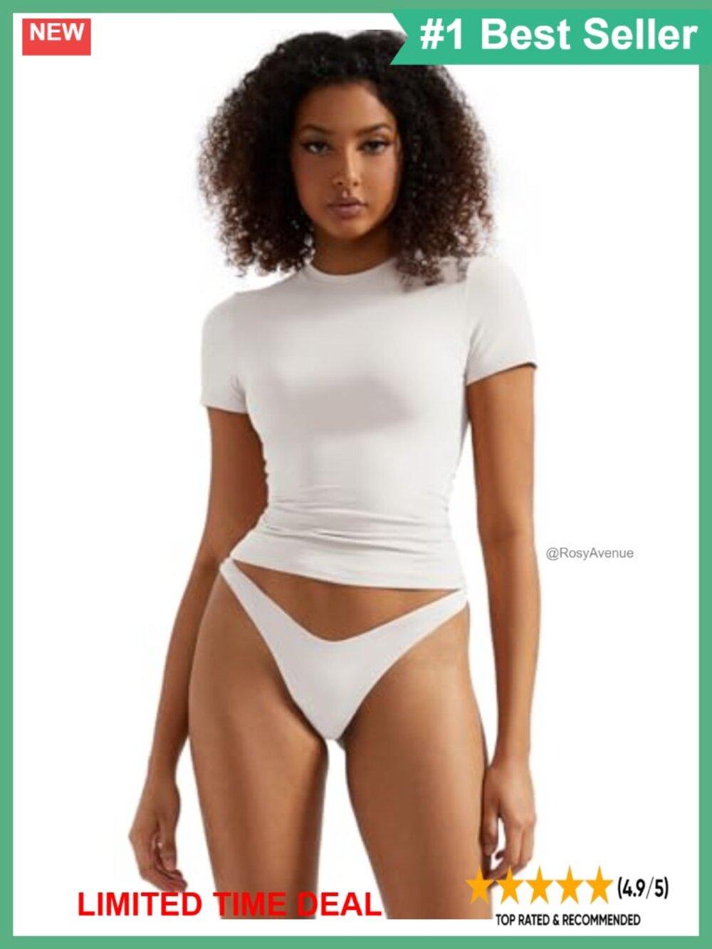 Double Lined Fitted Crew Neck Short Sleeve Y2K Crop Top